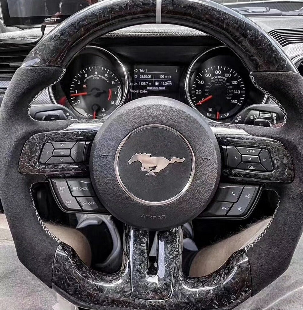 2015 - 2023 Ford Mustang S550 - Custom Carbon Fiber Steering Wheel with options